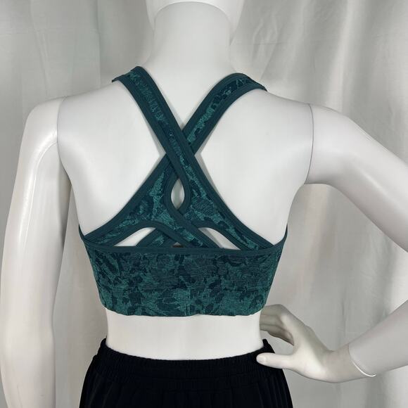 Gymshark Adapt Animal Seamless Sports Bra Teal Medium - Picture 2 of 8